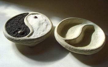 jardim zen minimalista yin yang