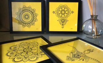 Jogo de Quadros Mandala-Mendhi