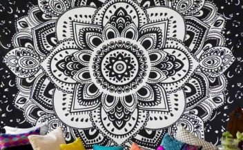 Tapeçaria Mandala de Poliéster 150*150