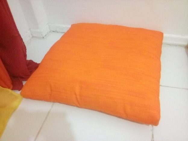 Zabuton meditacao laranja
