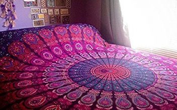 Colcha mandala tradicional bohemio