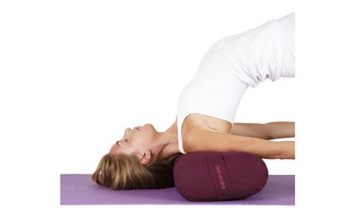 bolster oval yoga algodon burdeos