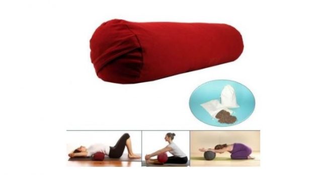bolster yoga cilindrica roja