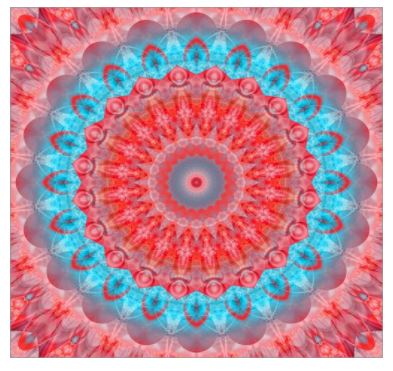 cuadro mandala sobre lienzo 40 x 40